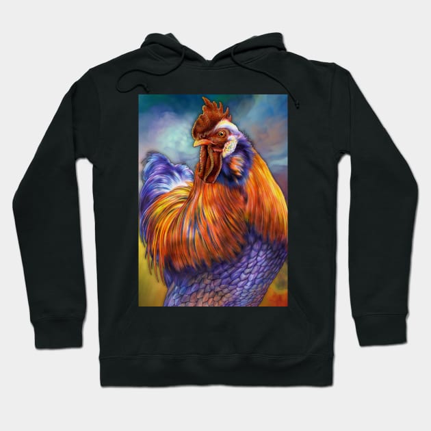 Rooster Hoodie by Tim Jeffs Art